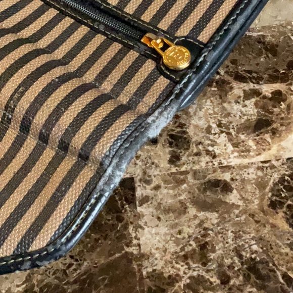 Fendi Striped Clutch with Logo Accent - Picture 8 of 15